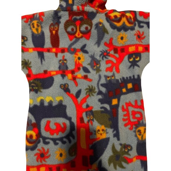 Patagonia Baby 3M Fleece Hooded Bunting Suit Owl Print Bird Print One-Piece - Picture 8 of 14